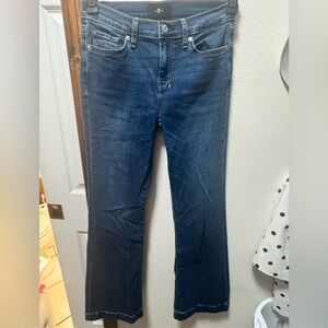 7 For All Mankind Dark Blue Flare Jeans